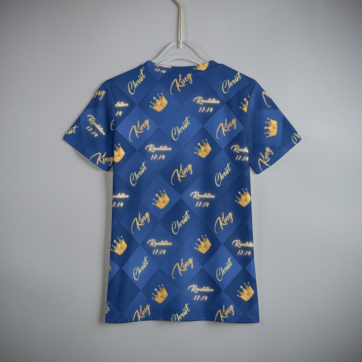 KING CHRIST Revelation 17:14 Crown Pattern Kid's T Shirt