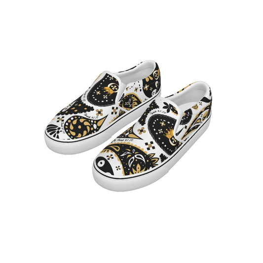 Kid's ISAIAH 41:10 Paisley Slip On Canvas Sneakers - WearYnobe