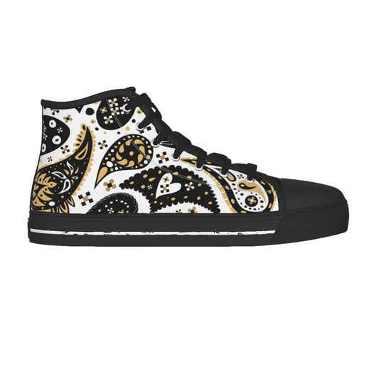 Paisley High Top Canvas Chucks - WearYnobe